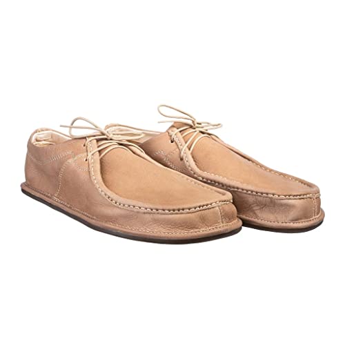 Magical Shoes Mokassins Herren, Barfußschuhe für Männer, Leder Schuhe, Mens BarefootShoes, Halbschuhe Ultraleicht, Minimalschuhe, Barefoot Moccasins, beige, Gr. 45, Cameron von Magical Shoes