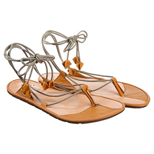 Magical Shoes Damen Sandalen Barfuß Frauen Schuhe Barefoot für Sommer mit Nullabsatz Leder MOANA Flache Sandaletten Barfussschuhe Damensandalen Barfusssandalen Größen von 36EU-43EU CARROT 39 von Magical Shoes