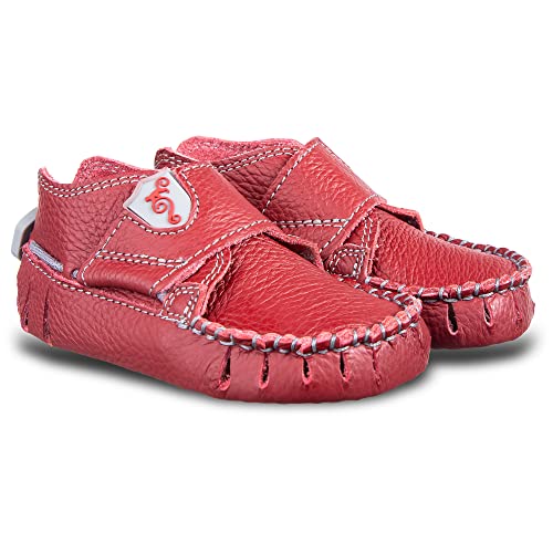 Magical Shoes Moxy weiche Lauflernschuhe für Babys | Bequeme Barfußschuhe | Krabbelschuhe Baby, Gr.:22, Farbe: Rot von Magical Shoes