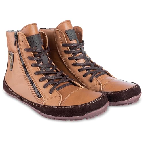Magical Shoes gefütterte Barfußschuhe Damen, Minimal Boots mit Reissverschluss, Leder Halbstiefel atmungsaktiv, Winterschuhe minimalistisch, Ankle Boot, Gr. 39, Alaskan Buffalo Bay Magical Shoes gefütterte Barfußschuhe Damen, Minimal Boots mit Reissverschluss, Leder Halbstiefel atmungsaktiv, Winterschuhe minimalistisch, Ankle Boot, Gr. 39, Alaskan Buffalo Bay von Magical Shoes