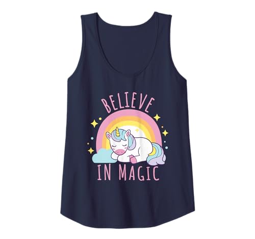 Damen Believe In Magic Einhorn, Regenbogen-Fantasy-Kunst Tank Top Damen Believe In Magic Einhorn, Regenbogen-Fantasy-Kunst Tank Top von Magical Unicorn Dreams