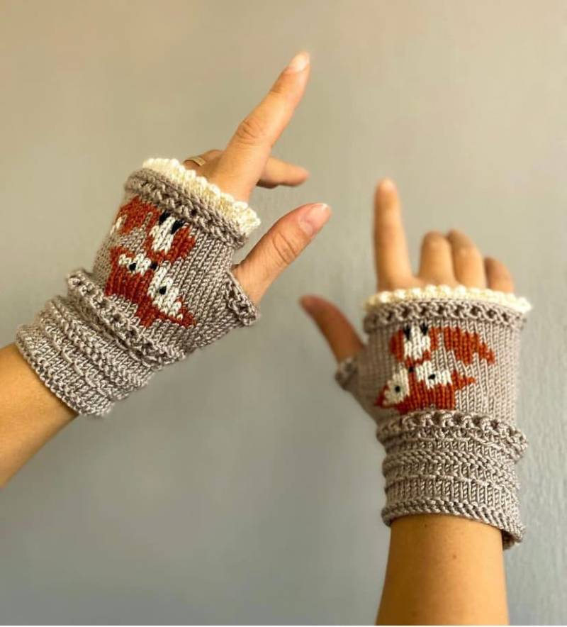 Fuchs Handschuh, Handschuhe, Strick Armstulpen, Stickerei Handstulpen, Winter Handschuhe Fuchs Handschuh, Handschuhe, Strick Armstulpen, Stickerei Handstulpen, Winter Handschuhe von MagicalCraftRoom