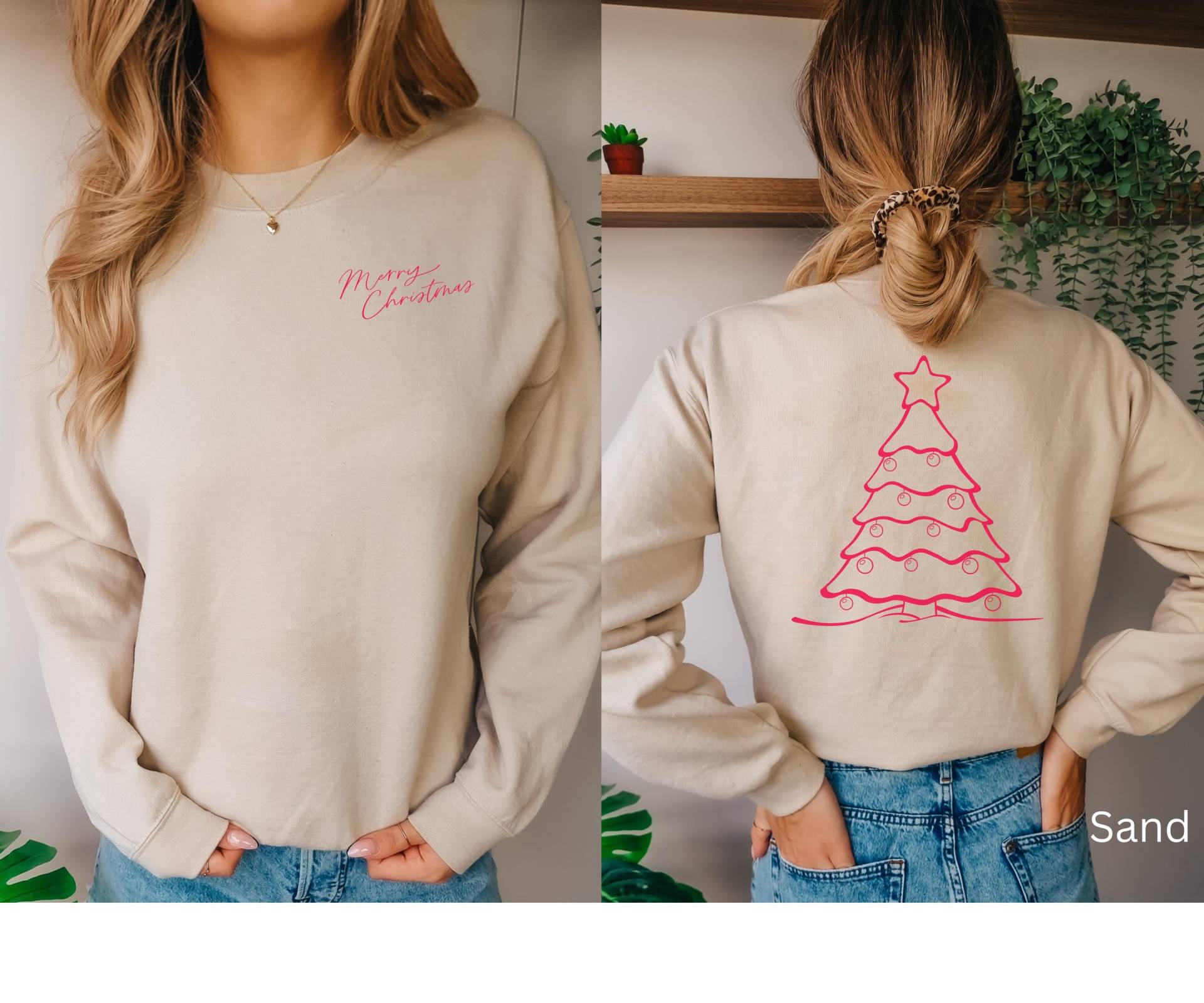 Frohe Weihnachten Pullover, Gemütlicher X-Mas Xmas Print, Happy Geschenk Für Frauen, Übergroßes Weihnachts Sweatshirt von MagicalEuphoria