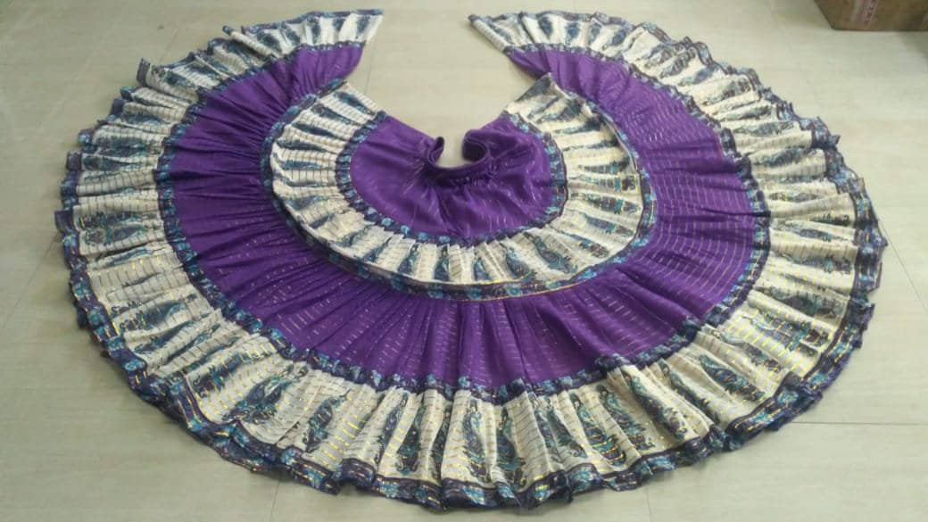 Boho Lila Lurex Blockprint Rock 25 Yard Festival Kleidung Boho Lila Lurex Blockprint Rock 25 Yard Festival Kleidung von MagicalFashions57