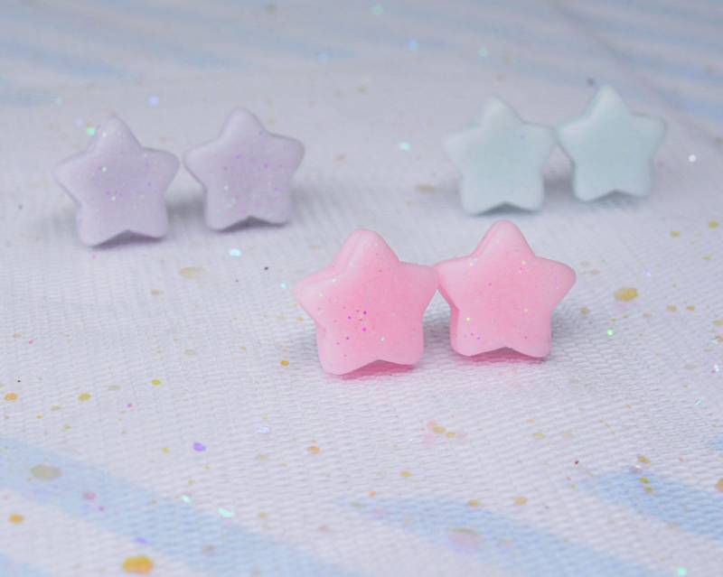 Kawaii Pastell Sterne Ohrringe | Kei Jfashion Harajuku Mode Süße Fairy Schick von MagicalKawaiiland