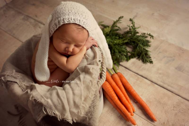 Weißer Hase Neugeborenen Mütze Photo Prop Tiermütze Junge Und Mädchen von MagicalLandPhotoProp
