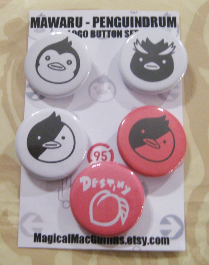Mawaru-Penguindrum Logos Knopf Set von MagicalMacGuffins