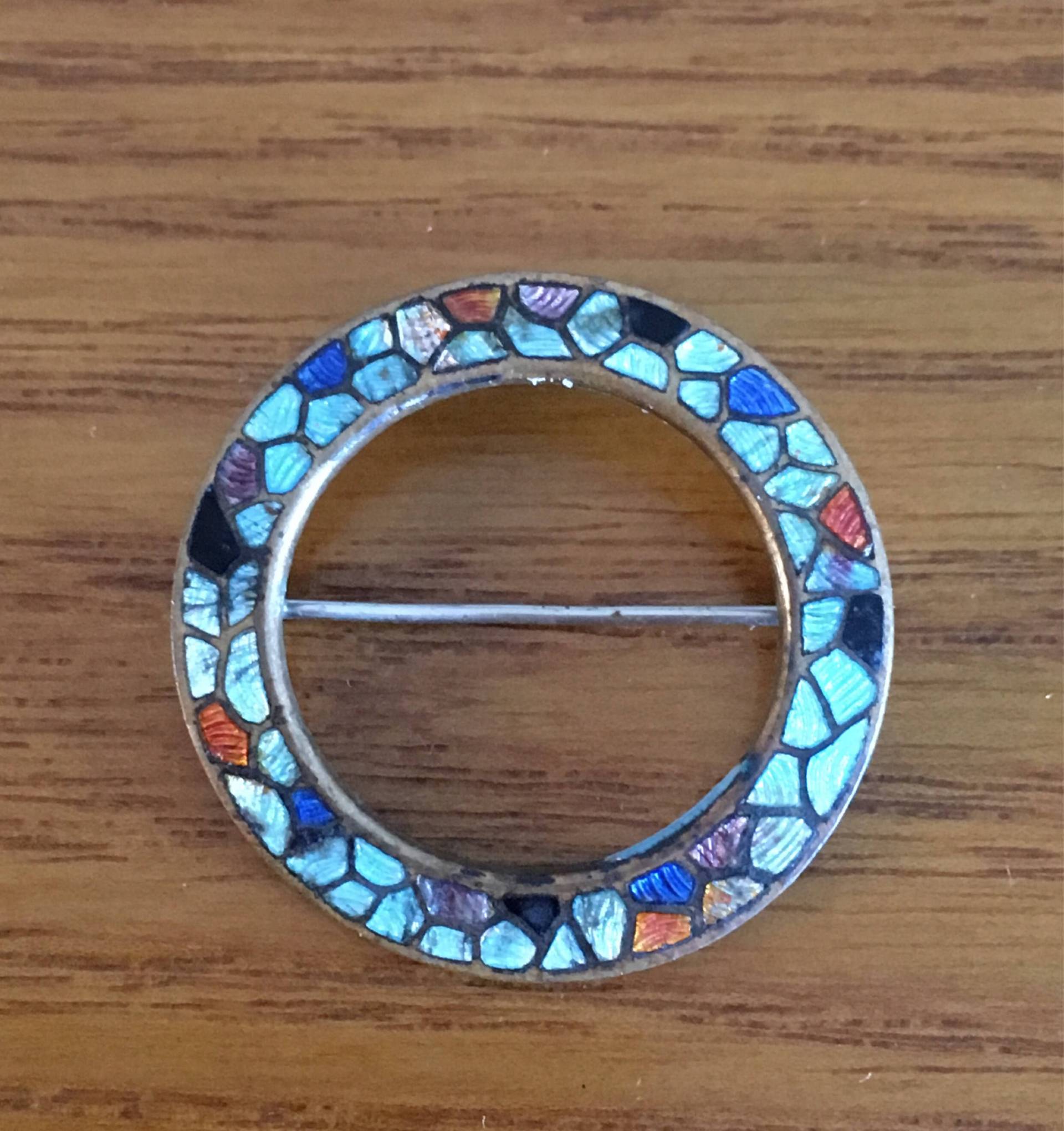 Art Deco Emaille Mosaik Brosche - Mehrfarbige Pin Art Deco Emaille Mosaik Brosche - Mehrfarbige Pin von MagicalNostalgia