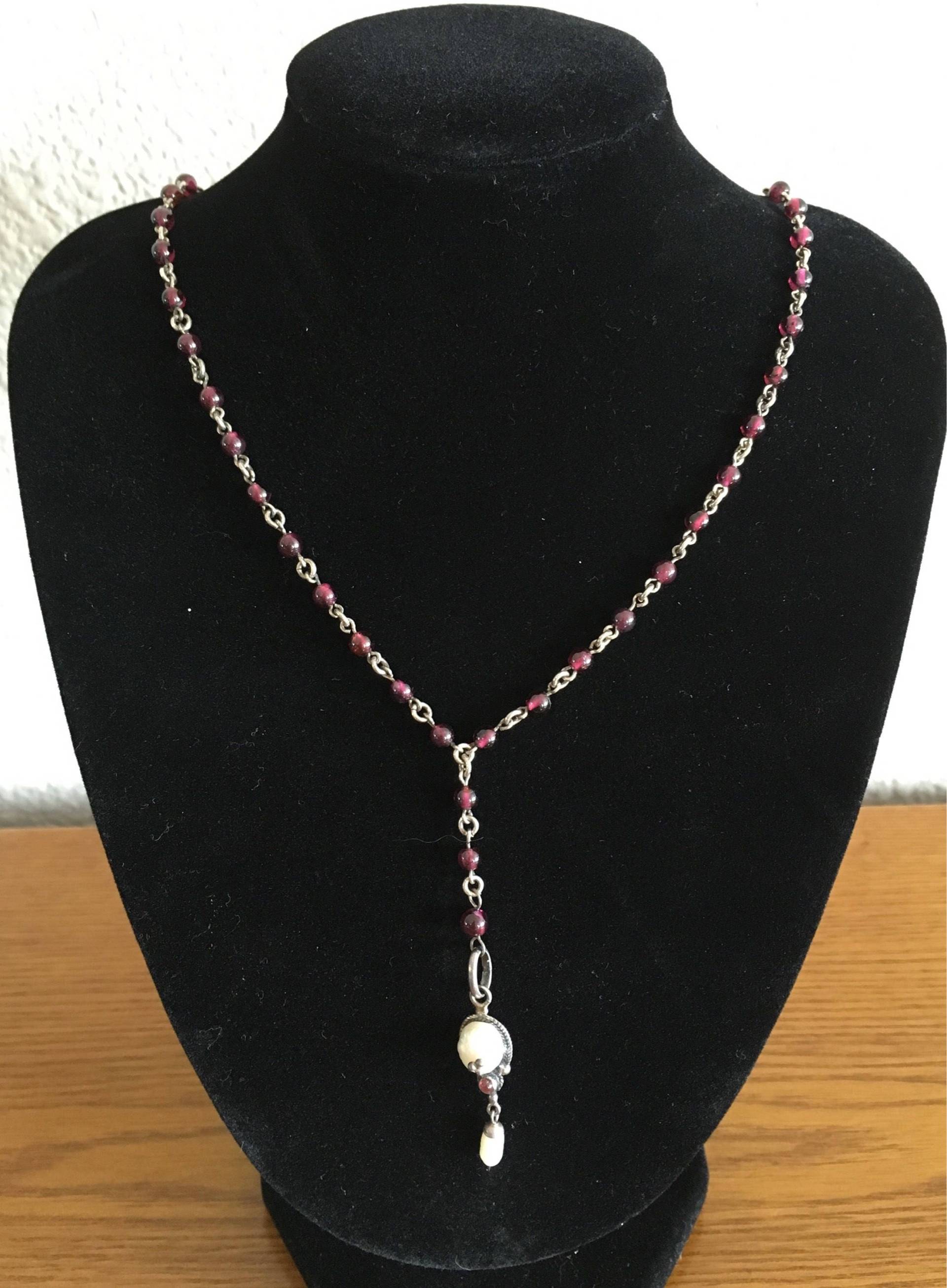 Vintage Sterling Silber, Amethyst Und Perlenkette Vintage Sterling Silber, Amethyst Und Perlenkette von MagicalNostalgia