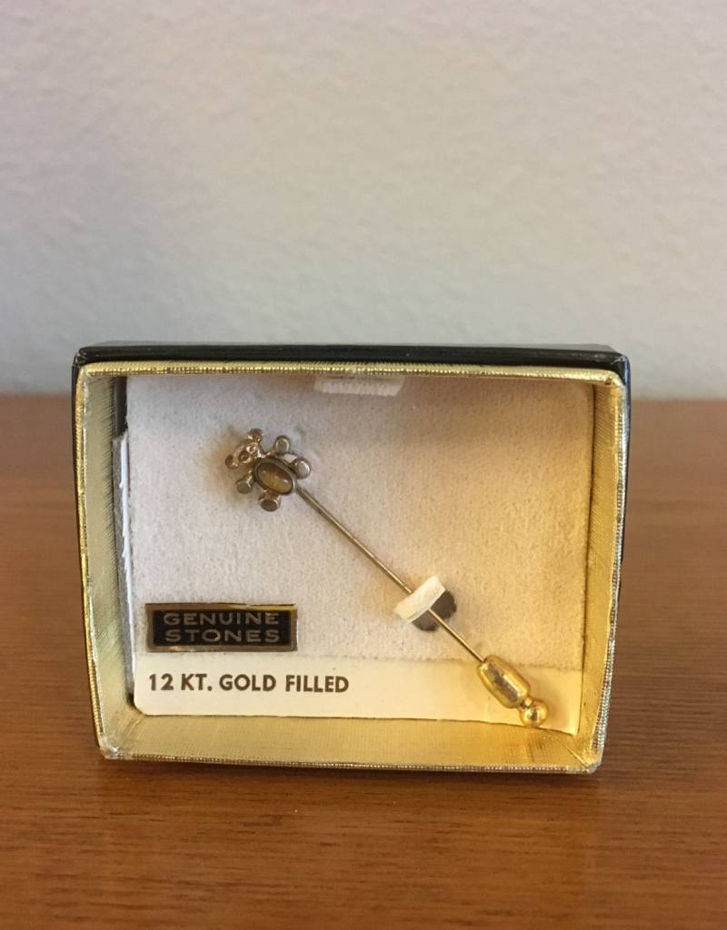 Vintage Tigerauge 12 Karat Gold Filled Stick Pin - Teddybär 1970Er Jahre Pin Vintage Tigerauge 12 Karat Gold Filled Stick Pin - Teddybär 1970Er Jahre Pin von MagicalNostalgia