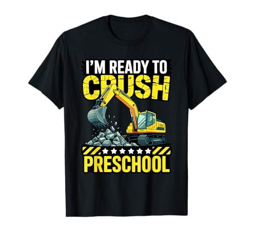 Kids I'm Ready to Crush Vorschule Baufahrzeug Jungen T-Shirt Kids I'm Ready to Crush Vorschule Baufahrzeug Jungen T-Shirt von Magicalville Back To School Construction Apparel