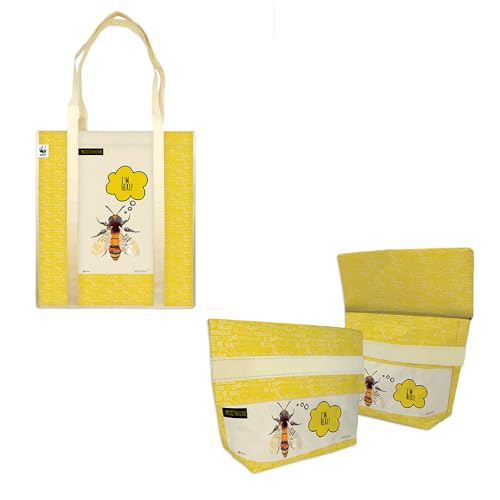 Magicamente Carta Taschen-Set, biene, Kit Pochette + Shopper Coordinati von Magicamente Carta