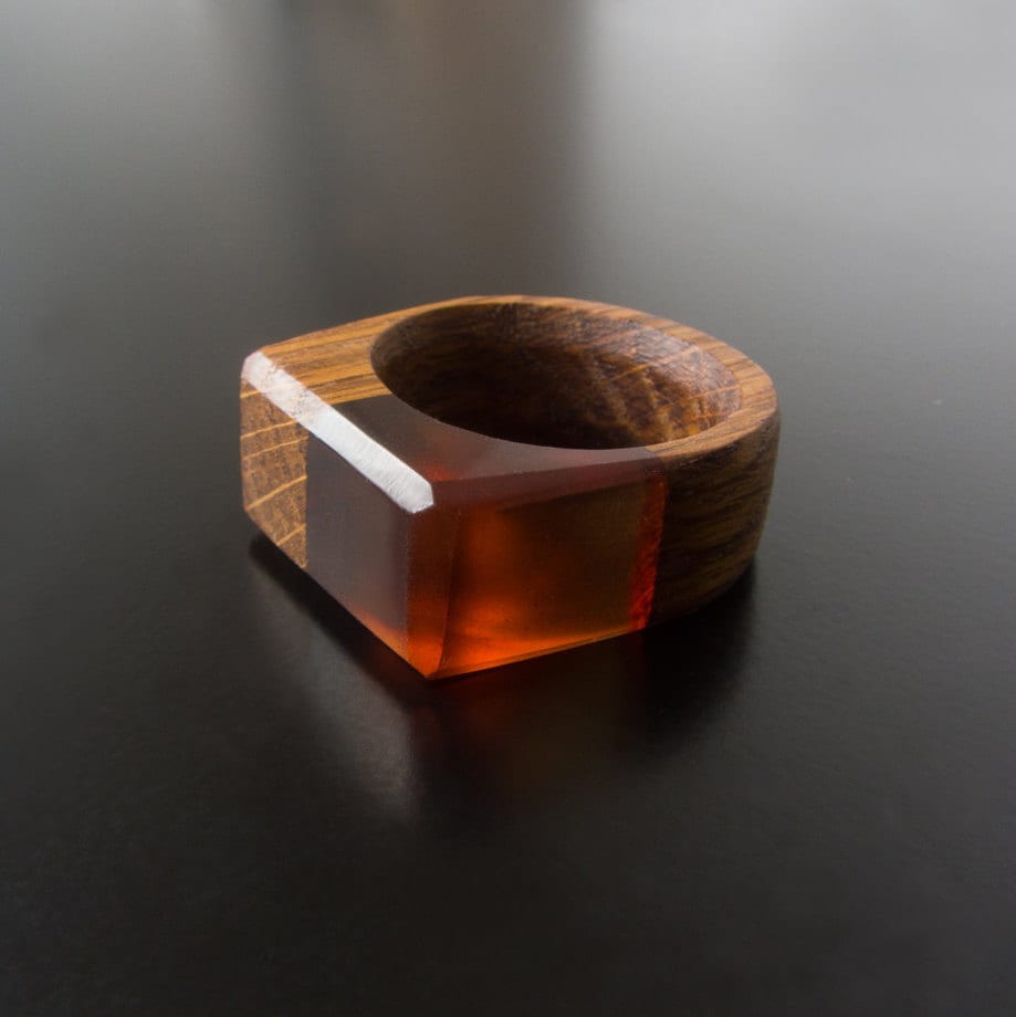 Handgemachter Holz-Resin-Ring Einzigartiger Männerschmuck von Magicatree