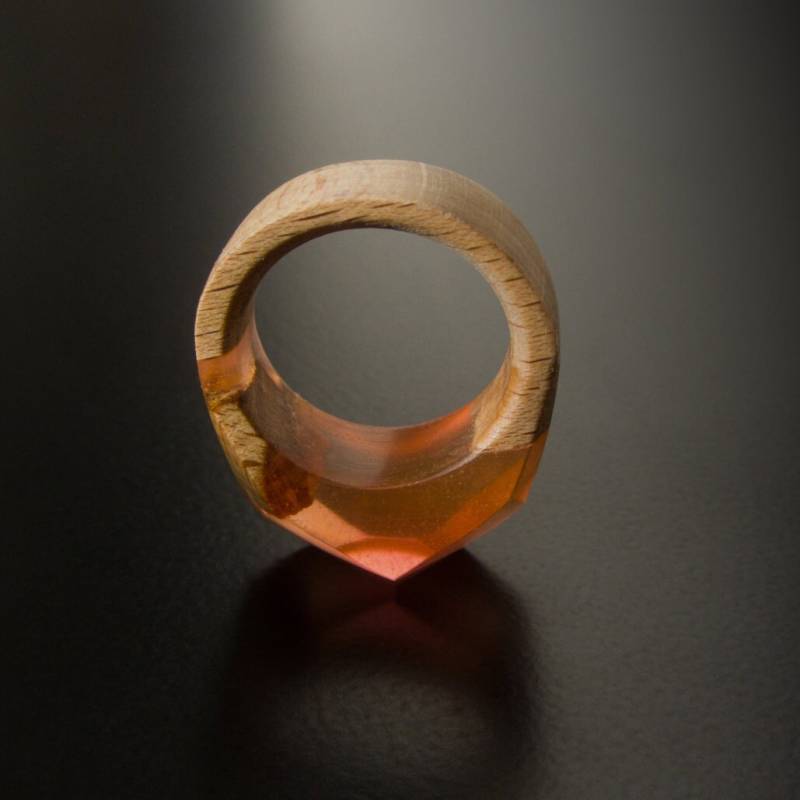Holz-Resin-Ring Handgefertigter Epoxidharz-Schmuck von Magicatree