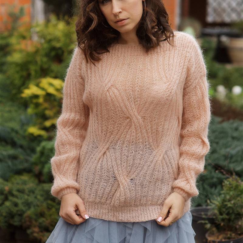 Mohair Pullover Damenpullover Wollpullover Kid von MagicclewByLesia