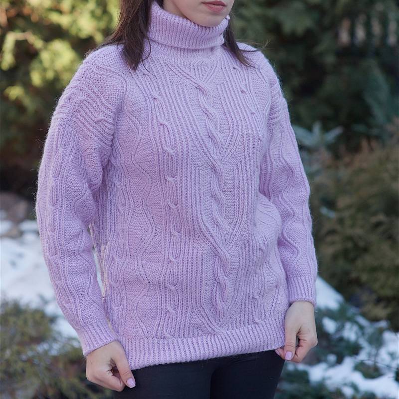 Mohair Pullover Wollpullover Strickpullover Damen Rollkragen von MagicclewByLesia