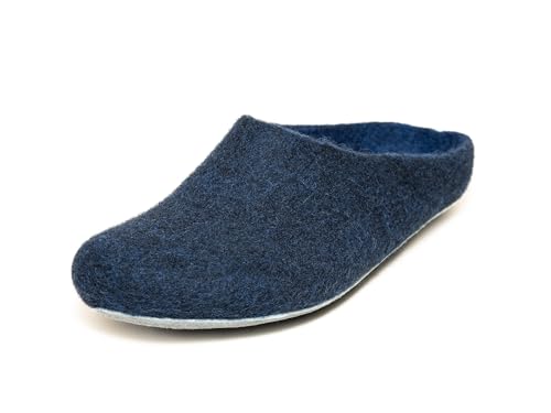 Magicfelt Filz-Hausschuh AP 701 aus Reiner Merino-Wolle | Pantoffeln für Damen & Herren mit Rutschfester Ledersohle - Unisex Schlappen für Erwachsene Midnight | 40 Magicfelt Filz-Hausschuh AP 701 aus Reiner Merino-Wolle | Pantoffeln für Damen & Herren mit Rutschfester Ledersohle - Unisex Schlappen für Erwachsene Midnight | 40 von Magicfelt