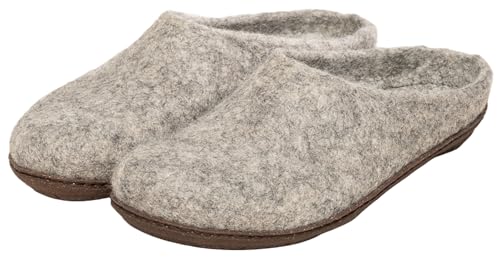 Magicfelt Filzhausschuh PO 737 für Damen & Herren - aus 100% Wolle seltener Schafrassen Gotlandschaf, 45 von Magicfelt