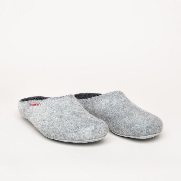 Magicfelt Filz-Hausschuh AP 701 aus 100% Merino-Wolle | Pantoffeln für Damen & Herren mit hochwertiger Ledersohle - Made in Tirol von Magicfelt