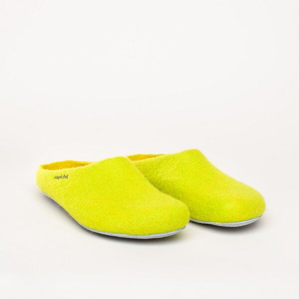 Magicfelt Filz-Hausschuh AP 701 aus 100% Merino-Wolle | Pantoffeln für Damen & Herren mit hochwertiger Ledersohle - Made in Tirol von Magicfelt