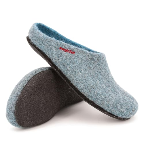 Magicfelt Hausschuhe 709 für Damen & Herren - aus 100% Merino-Wolle Waterstone, 44 von Magicfelt