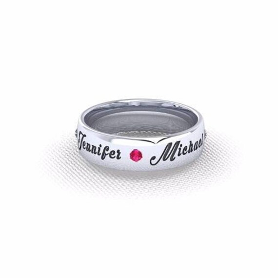 Zarter Namensring Custom Individueller Stapelring Skinny Ring Hochzeitsdaten Brautjungfern Geschenk Baby Name Mom Gifts von MagictouchArt