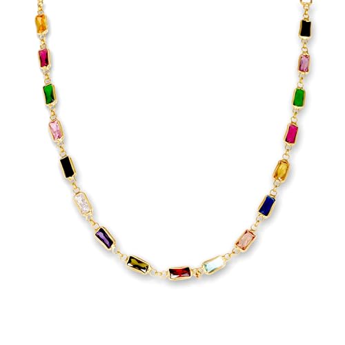 Magie Schmuck Colors of Retro Halskette (50 + 5 cm, 14K Vergoldet) von Magie Schmuck