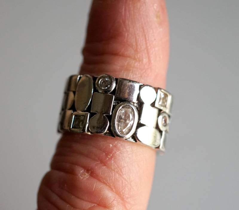 Pierre Lang Damenring Silber Vintage Hundertwasser Design, Hochwertiger Modeschmuck I Einzelstück von MagischeWeltAvalon
