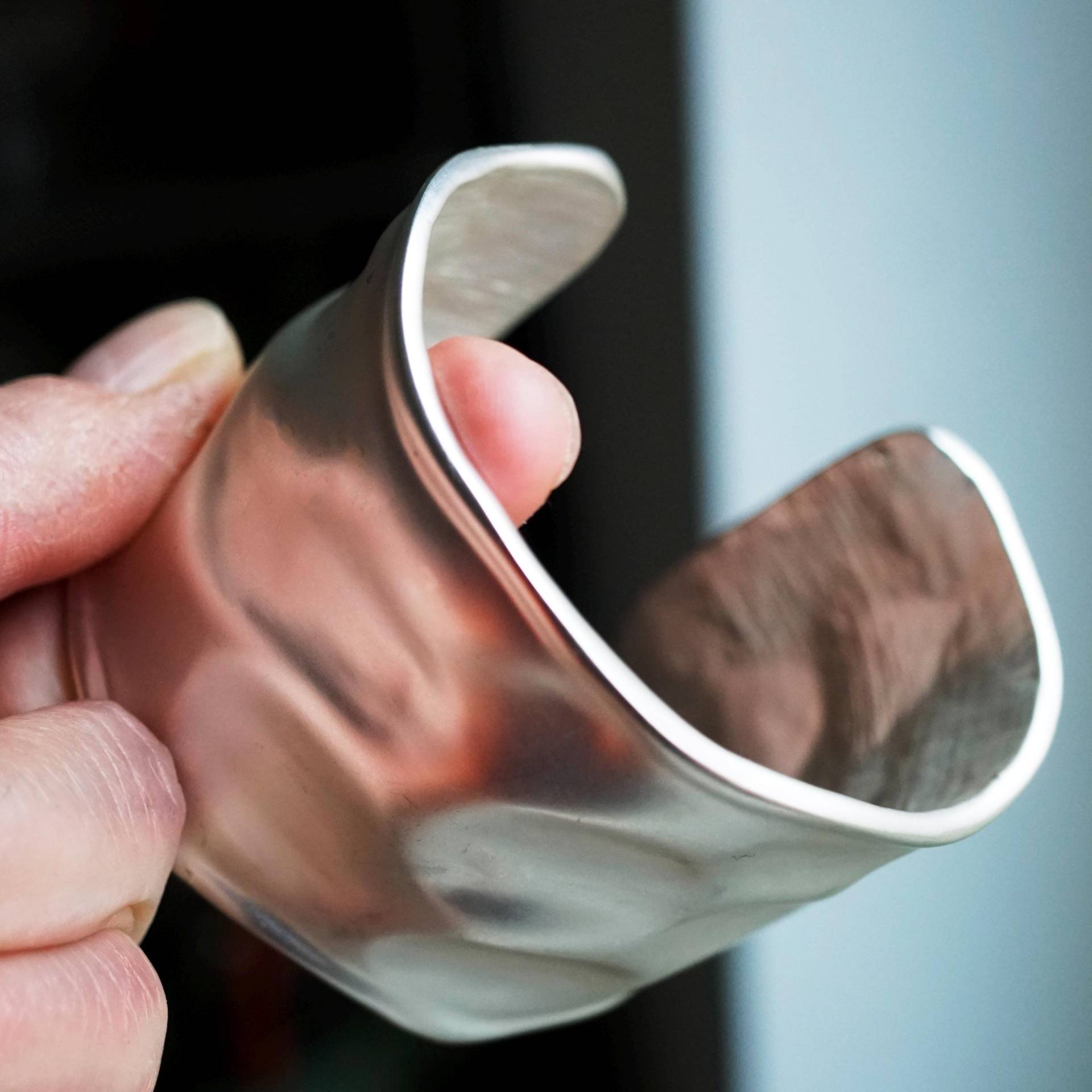 Silberne Armspange, Massiver Breiter Designer Armreif „Sklavenarmband" von MagischeWeltAvalon