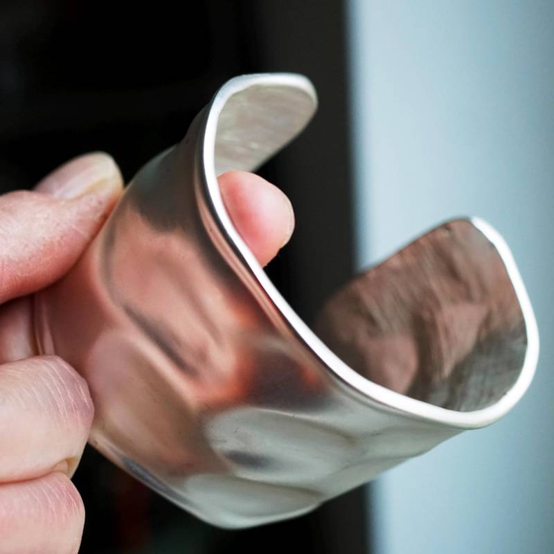 Silberne Armspange, Massiver Breiter Designer Armreif „Sklavenarmband" von MagischeWeltAvalon