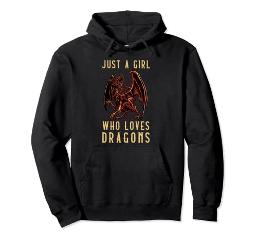 Nur ein Mädchen das Drachen liebt Fantasy Märchen Fabelwesen Pullover Hoodie von Magischer Drache Phantasie Damen Mädchen Design