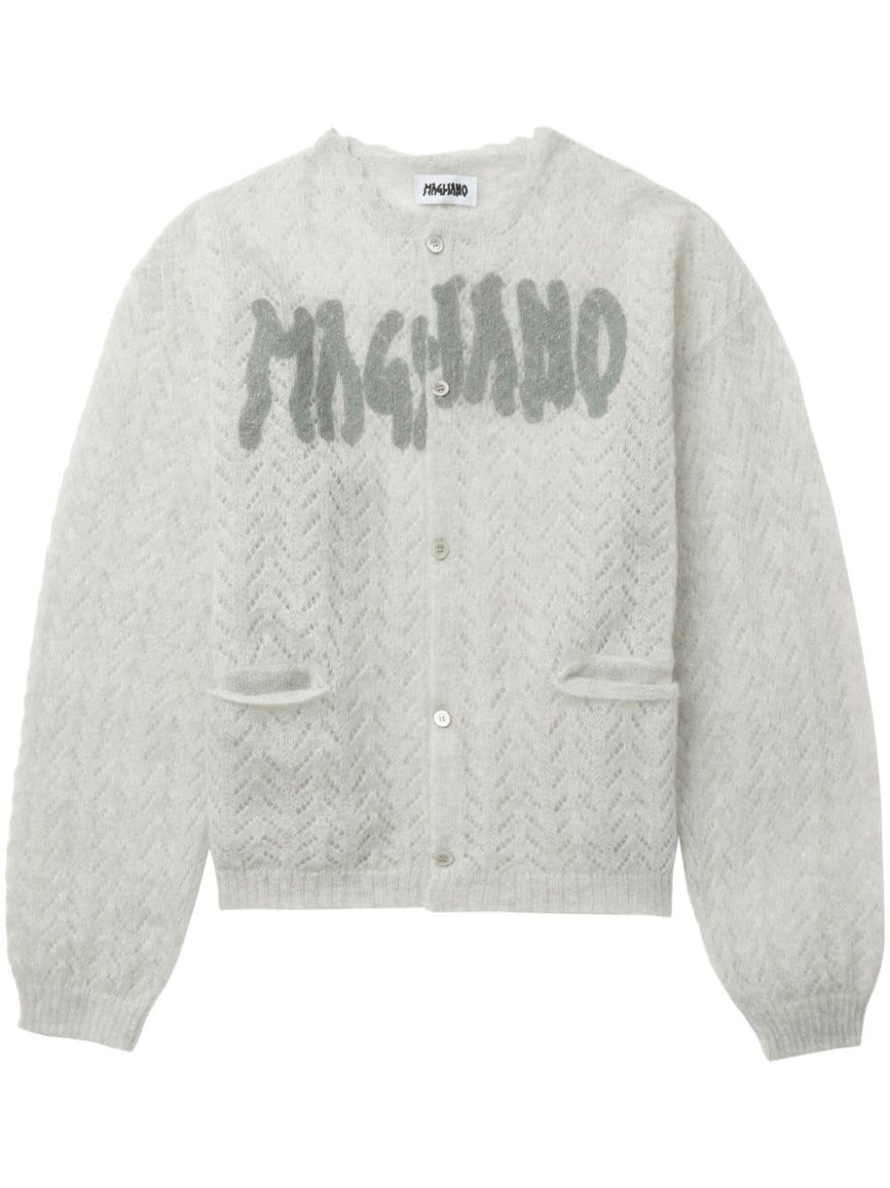 Magliano Bimbo Cardigan in Pointelle-Strick - Grau von Magliano