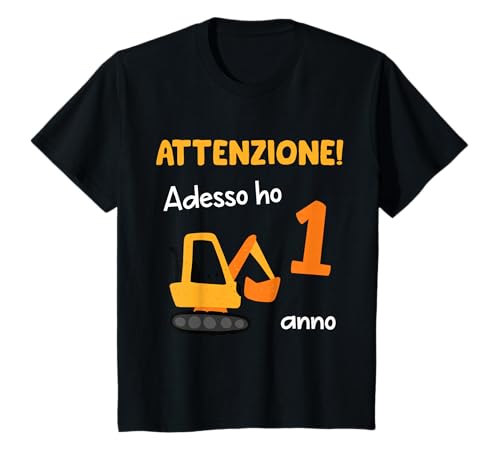Kinder 1 Geburtstag Kinder Bagger - 1 Jahr Geschenk T-Shirt Kinder 1 Geburtstag Kinder Bagger - 1 Jahr Geschenk T-Shirt von Maglietta Escavatore 1 Anno Primo Compleanno