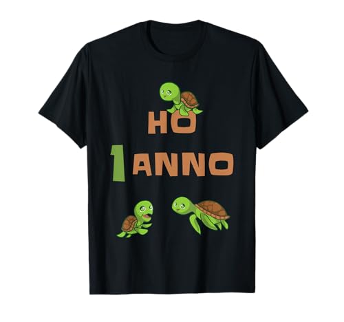 Ich Habe 1 Jahr Geburtstagsgeschenk Kind Mädchen Schildkröten T-Shirt von Magliette Compleanno Bambini 1 Anni Tartarughe