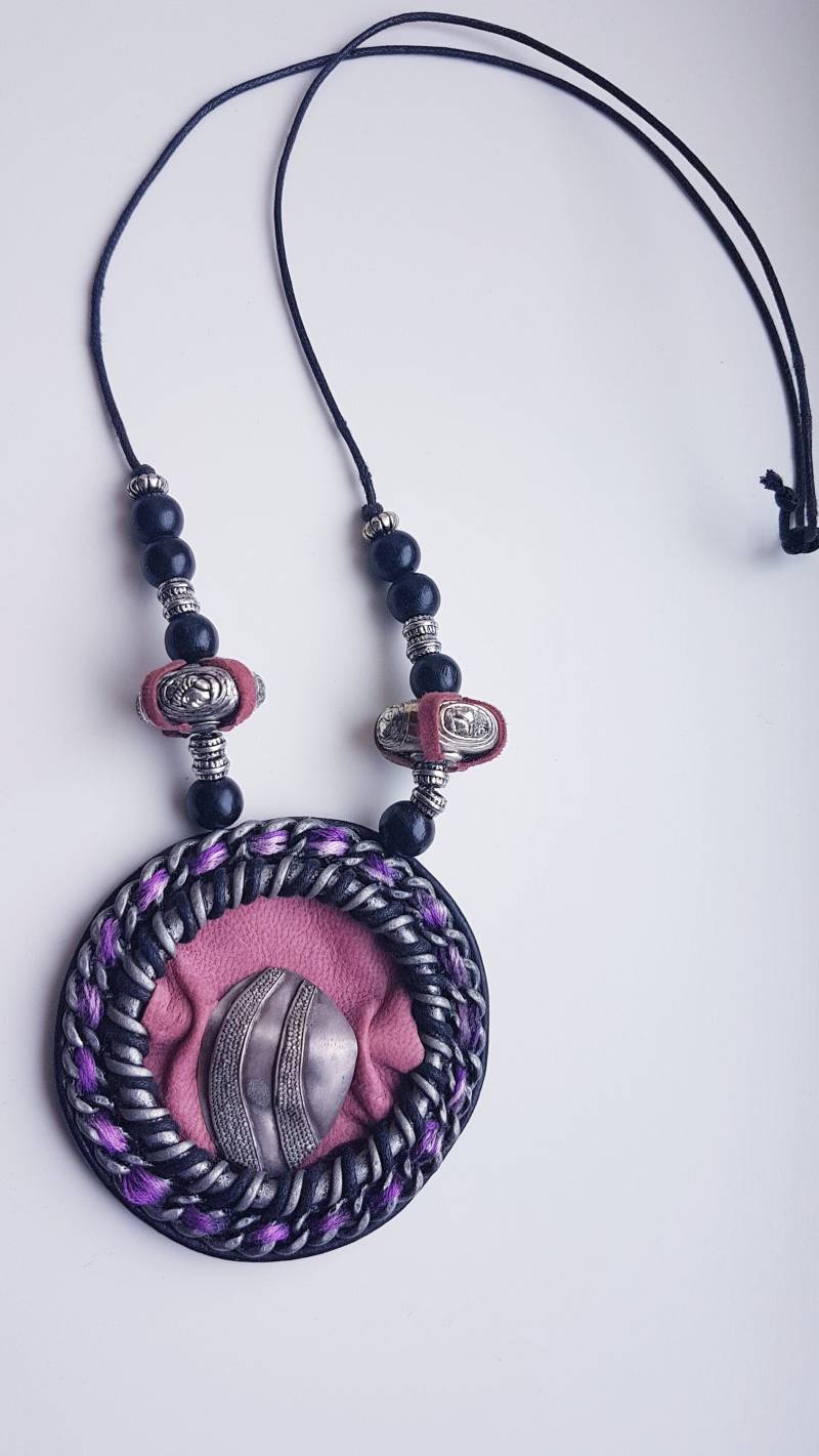 Pink Circles - Halskette Für Frauen, Collier Fait A Main, Handgemachte Schmuck, Geschenk Sie von MagmaraCreations
