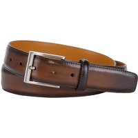 Magnanni Bombierter und zweilagiger Gürtel aus Glattleder in 100 von Magnanni