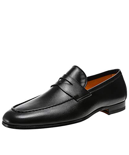 Magnanni Herren Leder-Penny-Delos-Loafer Schwarz 42.5 von Magnanni