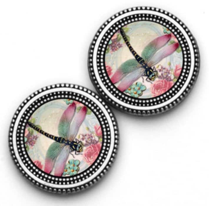 Libellen Blumen Magnetknöpfe Set Libellen Blumen Magnetknöpfe Set von MagneButton