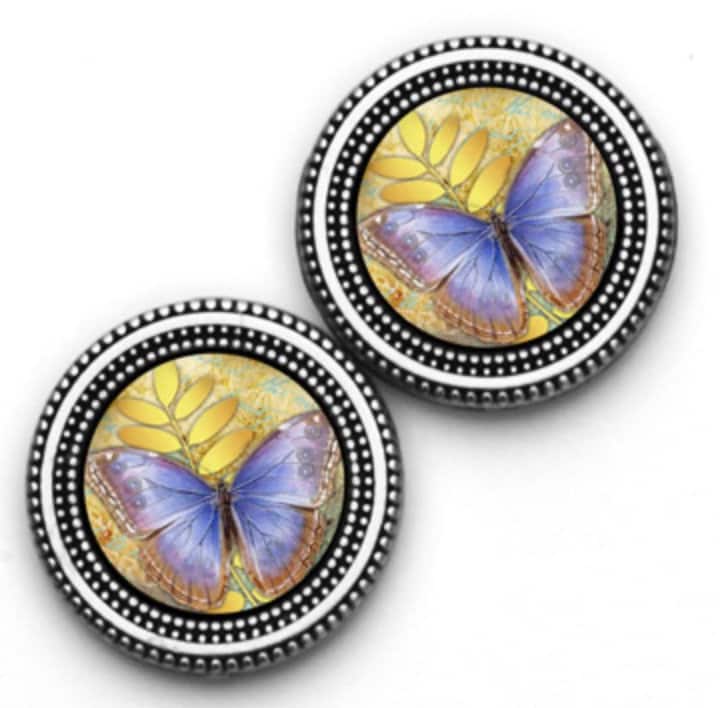 Lila Schmetterling Magnetknöpfe Set Lila Schmetterling Magnetknöpfe Set von MagneButton
