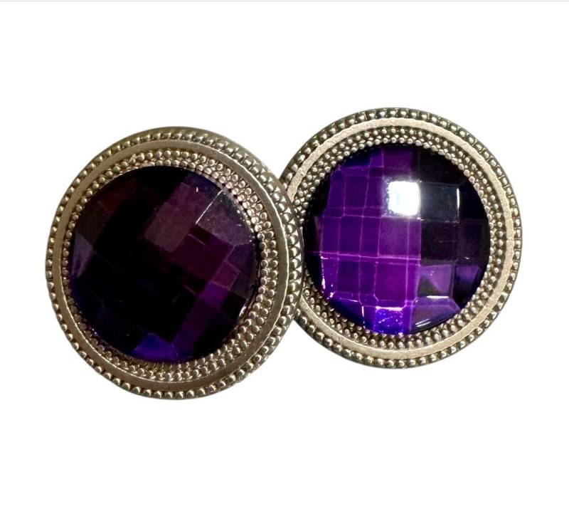 Purple Crystals Magnetknopf Set von MagneButton