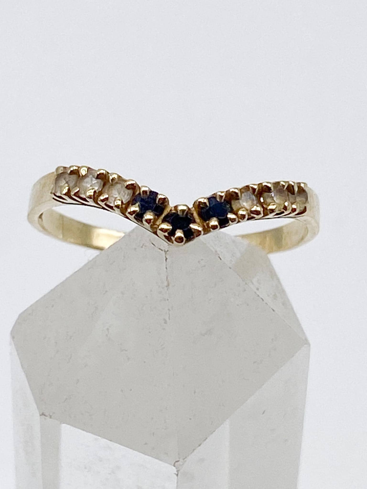 14K Gelbgold Ring Goldring 585Er Mit Saphiren Und Topas Steinen Gestempelt - Größe 56 17, 8 Mm von MagnetBerlin