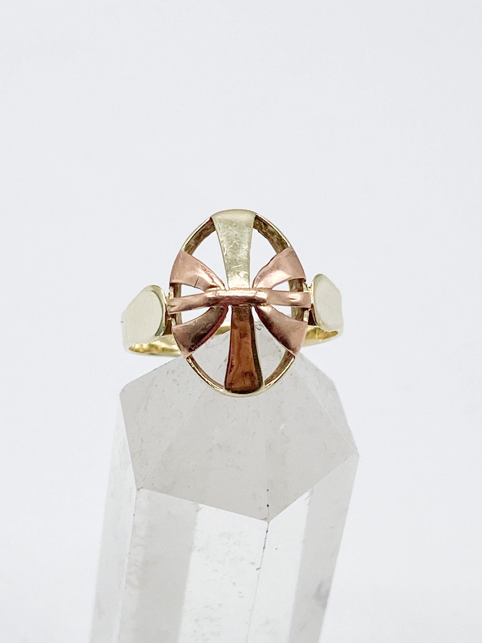 14K Gelbgold Ring Goldring Rosegold Goldmix 585Er Gestempelt - Größe 53 16, 9 Mm von MagnetBerlin