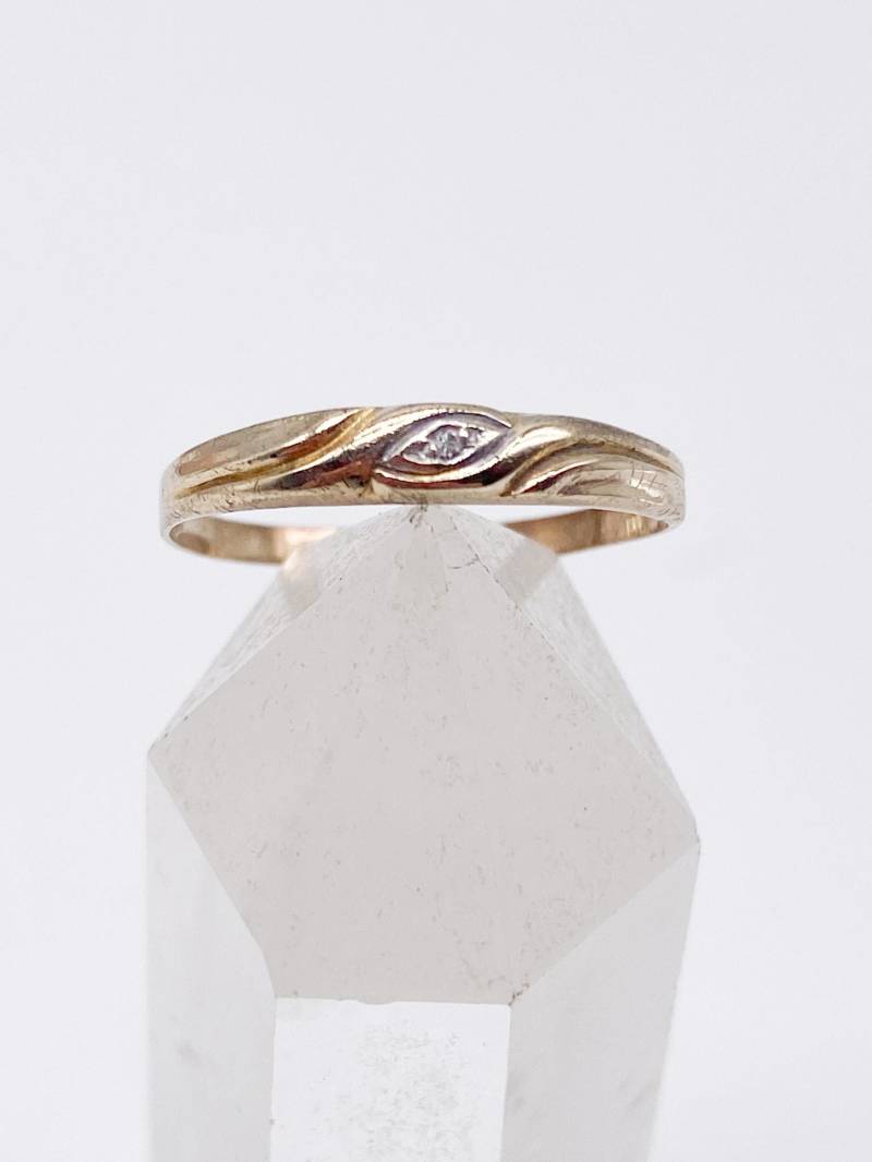 60Er Jahre 8K 333 Goldring Mit Kleinem Diamant - Größe 52/53 16, 7 Mm von MagnetBerlin