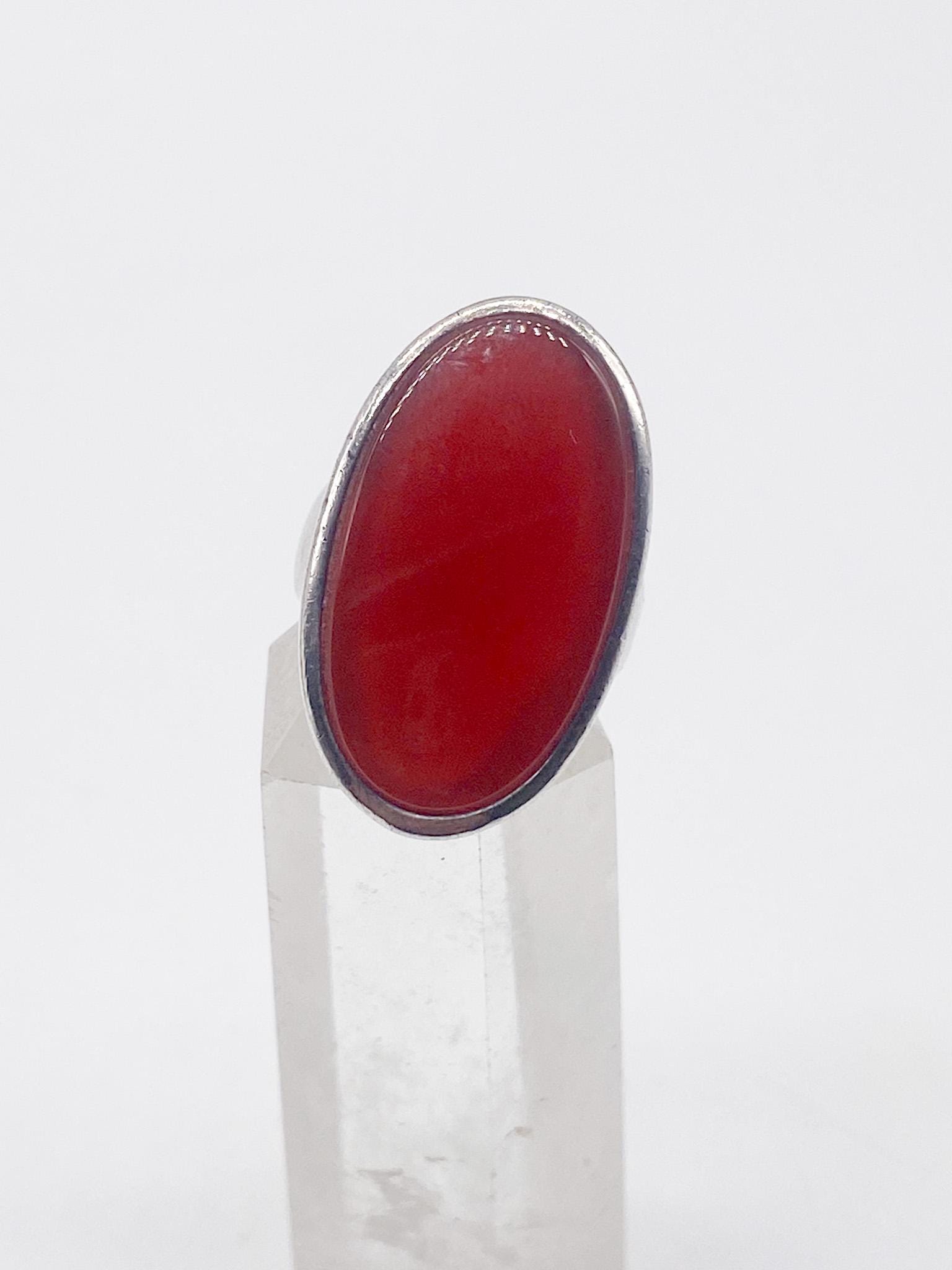 60Er Jahre Karneol Vintage-Ring Aus 925 Silber Rot Größe 53/54 - 17 Mm 60Er Jahre Karneol Vintage-Ring Aus 925 Silber Rot Größe 53/54 - 17 Mm von MagnetBerlin