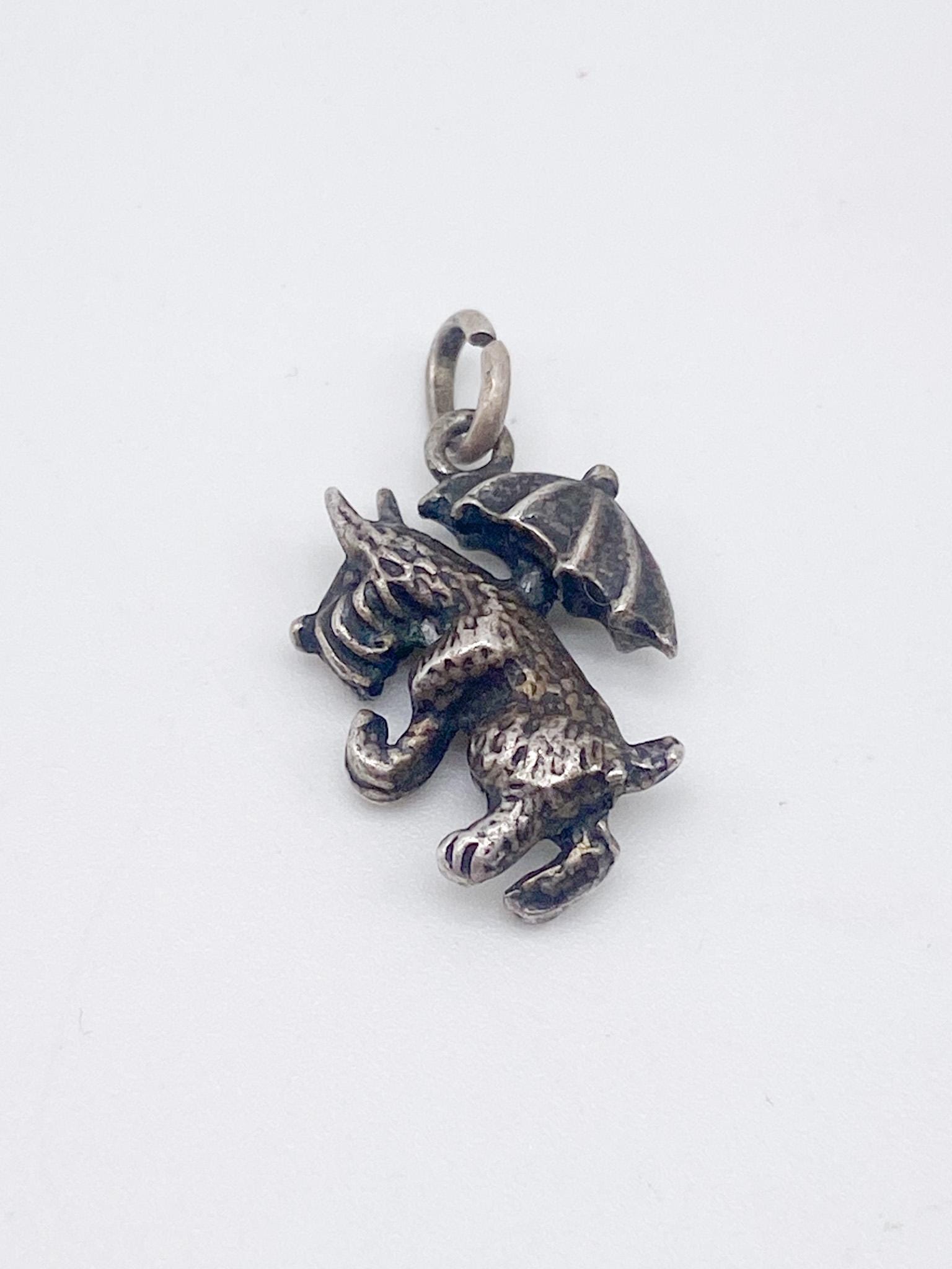 60Er Jahre Vintage Hund Anhänger Aus Altem 835 Silber von MagnetBerlin