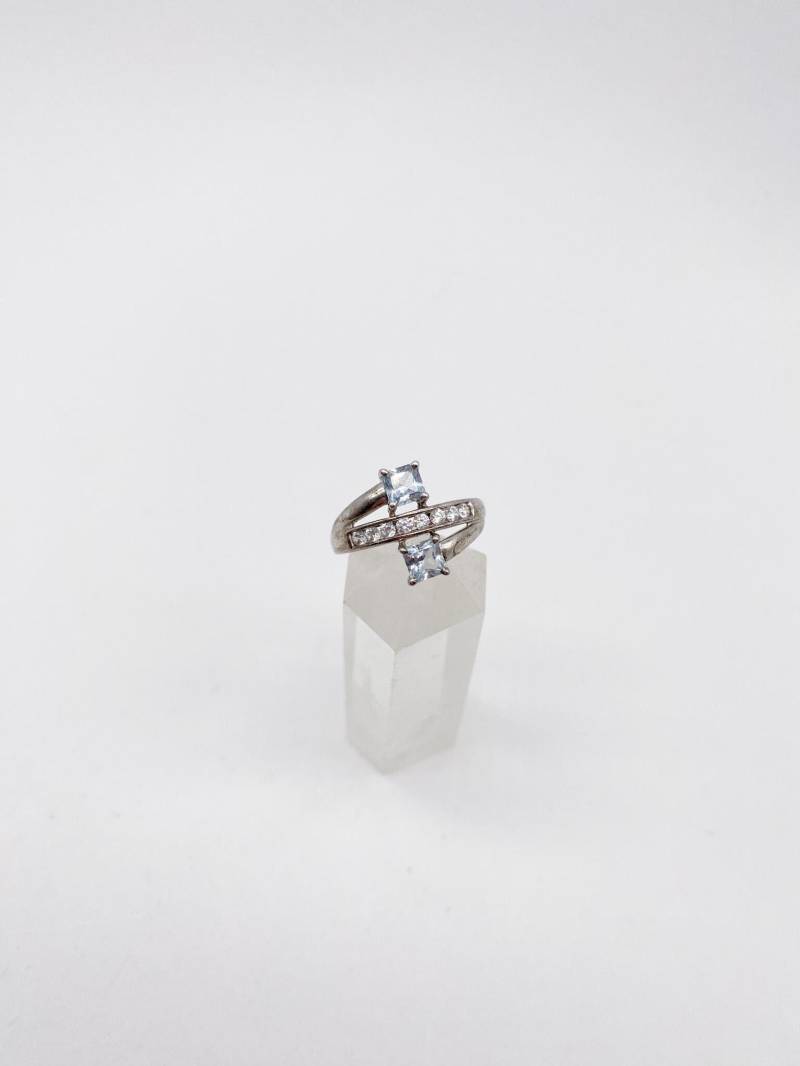 60Er Jahre Vintage-Ring Mit Kristallsteinen 925 Silber - Größe 53/54 17 Mm von MagnetBerlin