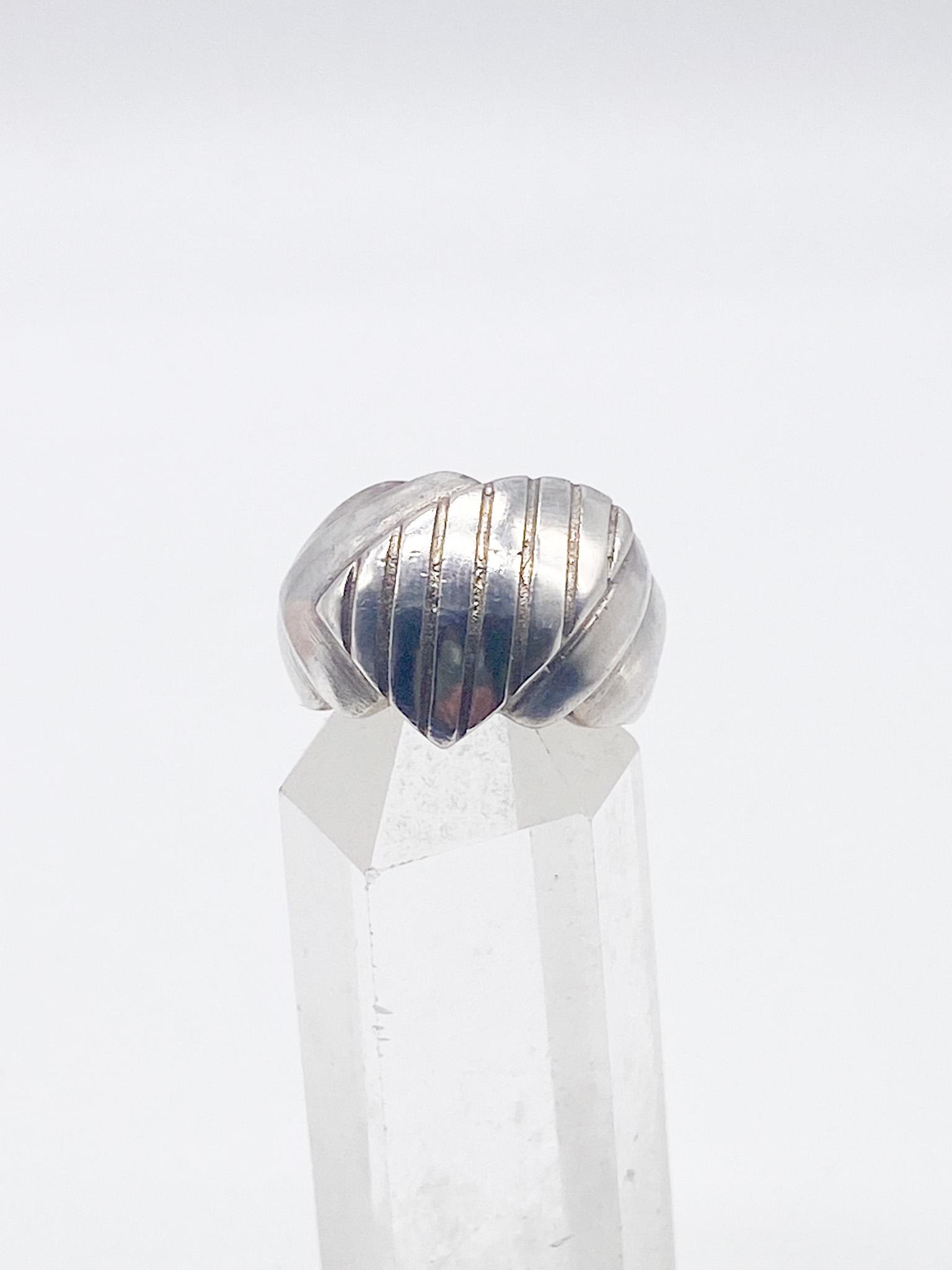 60Er Jahre Vintage Silberring Aus 925 Silber Größe 53 - 16, 9 Mm von MagnetBerlin