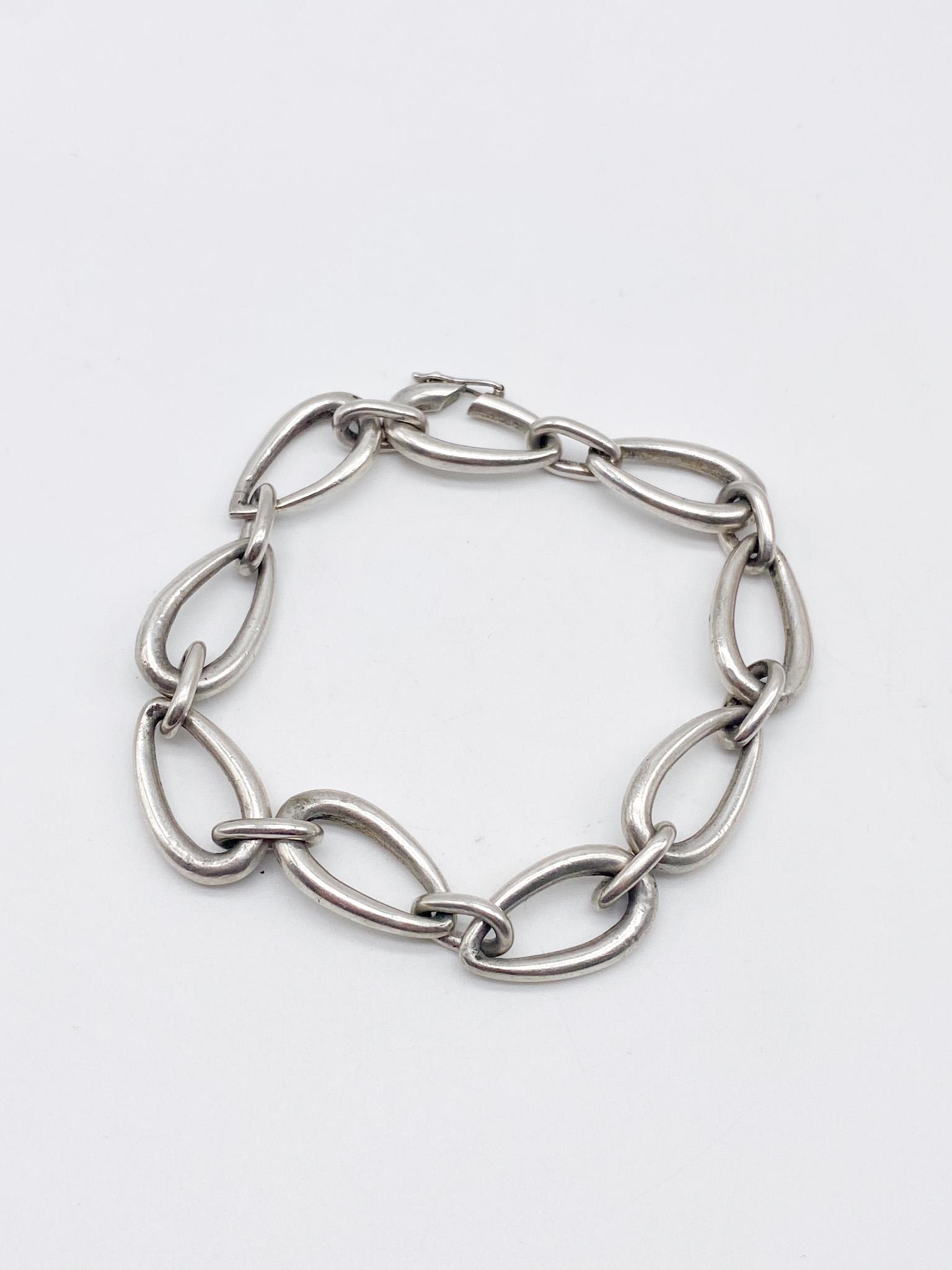 Massives 60Er Jahre Vintage Armband Aus 925 Silber - 21 cm von MagnetBerlin