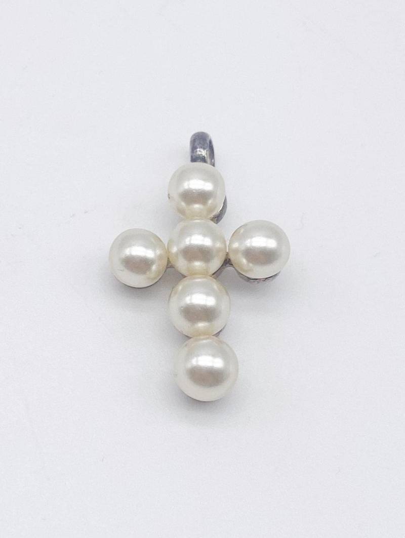 Perlen Anhänger Kreuz Aus 925 Silber von MagnetBerlin