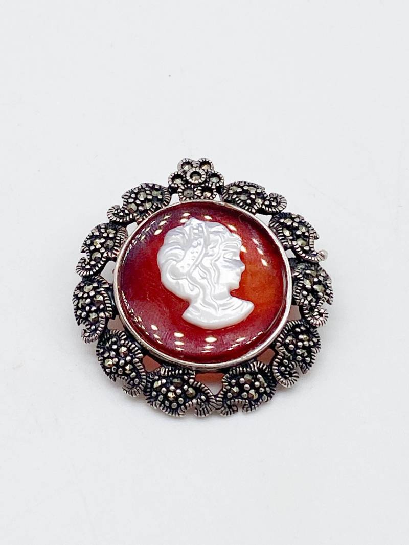 Vintage 925Er Kamee Brosche von MagnetBerlin
